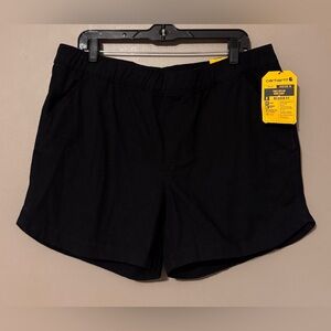 CARHARTT Force Ripstop Shorts Women’s Large (12-14) Solid Black NEW WITH TAGS!